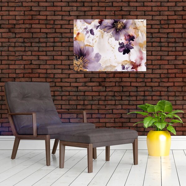 Kép - Akvarell virágok (70x50 cm)
