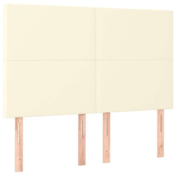 VidaXL krémszínű műbőr LED-es fejtámla 144x5x118/128 cm