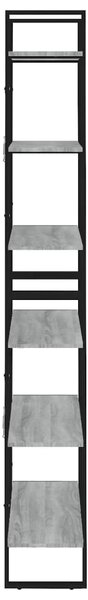 Szürke sonoma színű szerelt fa magasszekrény 80 x 30 x 210 cm
