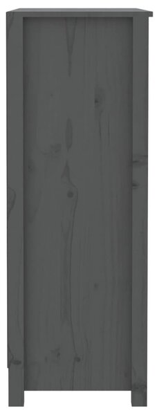 Szürke tömör fenyőfa könyvszekrény 80x35x97 cm