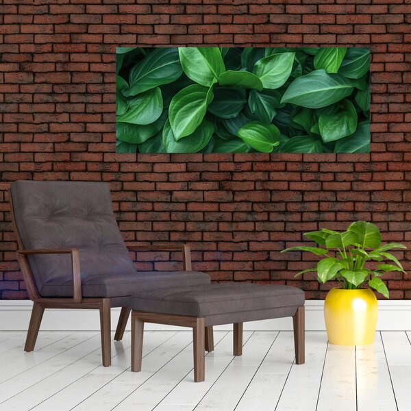 Kép - Zöld levelek (120x50 cm)