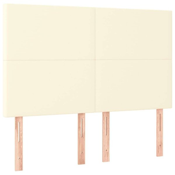 VidaXL krémszínű műbőr LED-es fejtámla 144x5x118/128 cm
