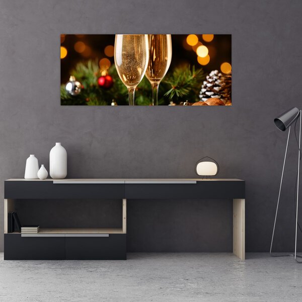 Kép - Egy pohár pezsgő (120x50 cm)