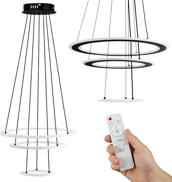 Toolight Toollight, LED mennyezeti lámpa 46cm, G040-3CP, fekete, OSW-06307
