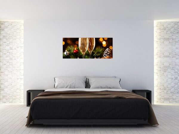 Kép - Egy pohár pezsgő (120x50 cm)