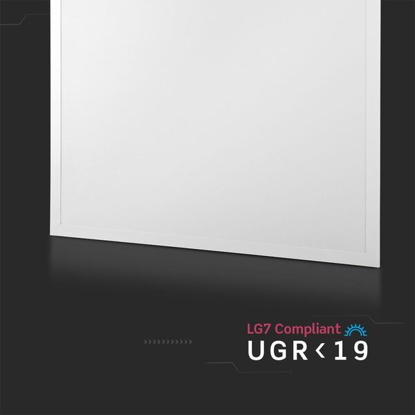 V-TAC UGR<19 LED panel természetes fehér 36W 62 x 62cm, 120 Lm/W, Back-Lit - SKU 23667