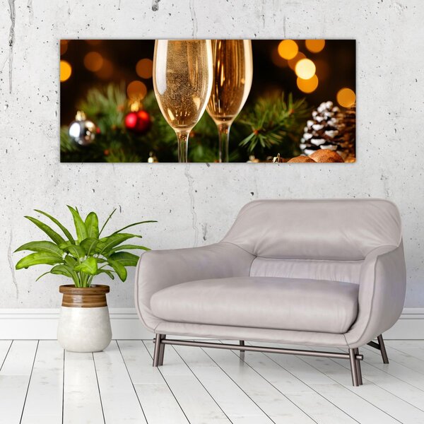 Kép - Egy pohár pezsgő (120x50 cm)