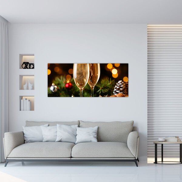 Kép - Egy pohár pezsgő (120x50 cm)