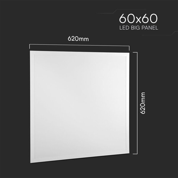 V-TAC UGR<19 LED panel természetes fehér 36W 62 x 62cm, 120 Lm/W, Back-Lit - SKU 23667