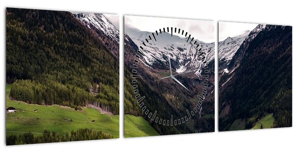 Kép - Völgy a hegyek alatt (órával) (90x30 cm)