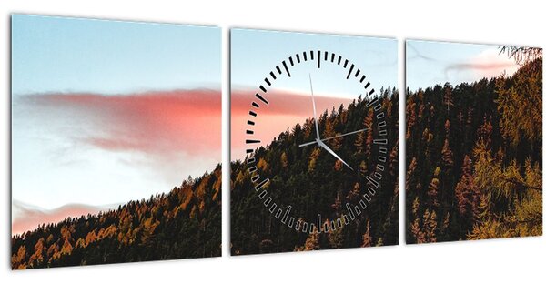 Kép a domb fölött (órával) (90x30 cm)