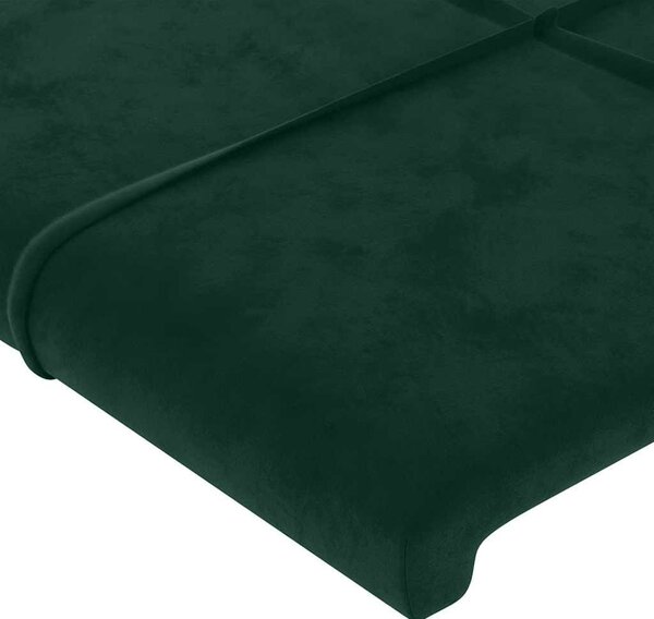 VidaXL 4 db sötétzöld bársony fejtámla 72 x 5 x 78/88 cm