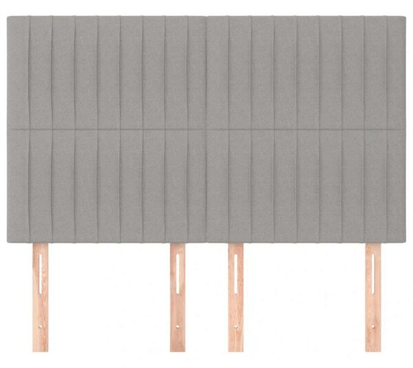 VidaXL Fejtámla Szett - Szövet - Világosszürke - 144x80x78/88cm