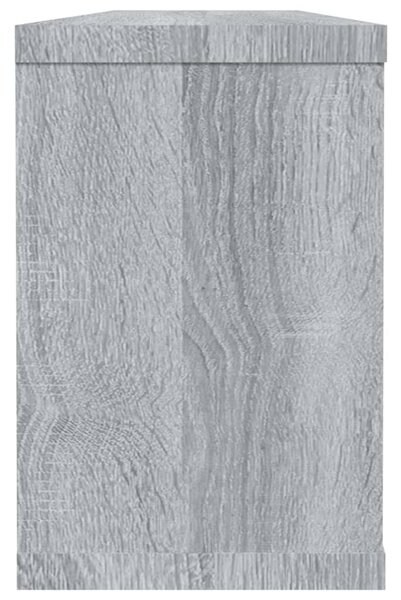 4 db szürke sonoma színű szerelt fa fali kockapolc 60x15x23 cm