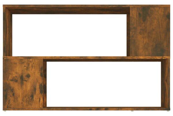 Füstös tölgy színű szerelt fa könyvszekrény 100 x 24 x 63 cm