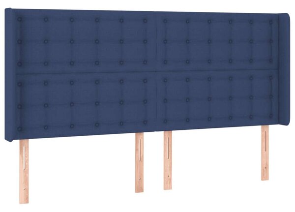 VidaXL kék szövet LED-es fejtámla 163x16x118/128 cm