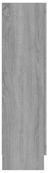 Szürke sonoma színű szerelt fa vitrinszekrény 82,5x30,5x115 cm