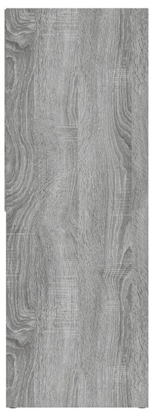 Szürke sonoma színű szerelt fa könyvszekrény 67 x 24 x 161 cm