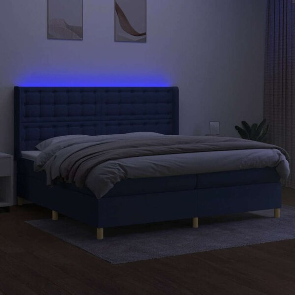 VidaXL Kék Ágy LED-del - 200x200 cm
