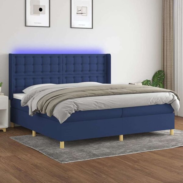 VidaXL Kék Ágy LED-del - 200x200 cm
