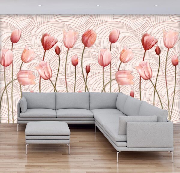 Fotótapéta - Rózsaszín tulipán (147x102 cm)