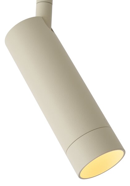 Modern bézs spotlámpa fehér adapterrel 1 fázisú sínrendszerhez GU10 35mm - Iconic Jeana Luxe