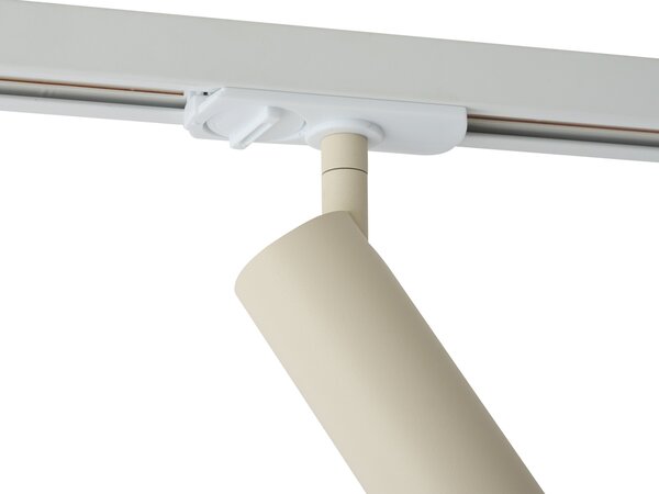 Modern bézs spotlámpa fehér adapterrel 1 fázisú sínrendszerhez GU10 35mm - Iconic Jeana Luxe