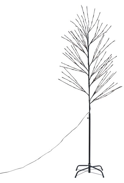 Karácsonyfa fekete 200 cm LED-del, IP44 - Vixen