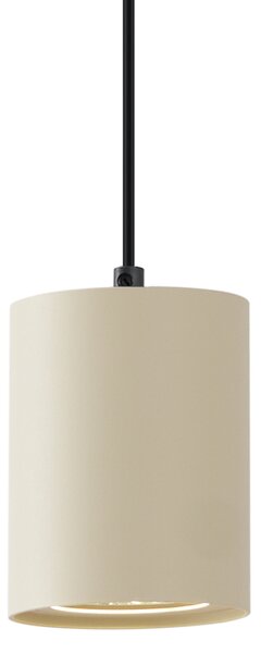 Modern, bézs függőlámpa fekete színnel, 1 fázisú sínrendszerhez GU10 70mm - Iconic Holt