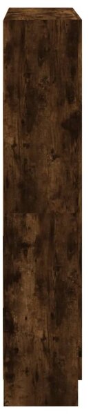 Füstös tölgy színű szerelt fa könyvszekrény 82,5x30,5x150 cm
