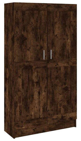 Füstös tölgy színű szerelt fa könyvszekrény 82,5x30,5x150 cm
