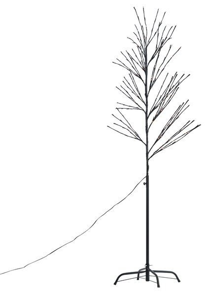 Karácsonyfa fekete 200 cm LED-del, IP44 - Vixen