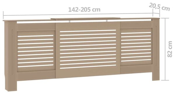 VidaXL Radiátorburkolat - MDF - 142-205 cm