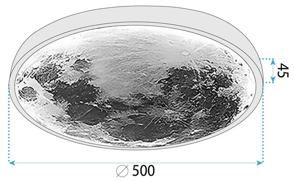 Mennyezeti lámpa APP1806-CW Moon LED White