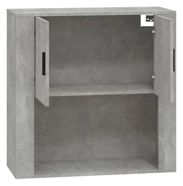 Betonszürke szerelt fa faliszekrény 80 x 313 x 80 cm