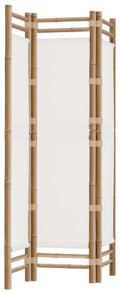 3 paneles összecsukható bambusz és vászon térelválasztó 120 cm