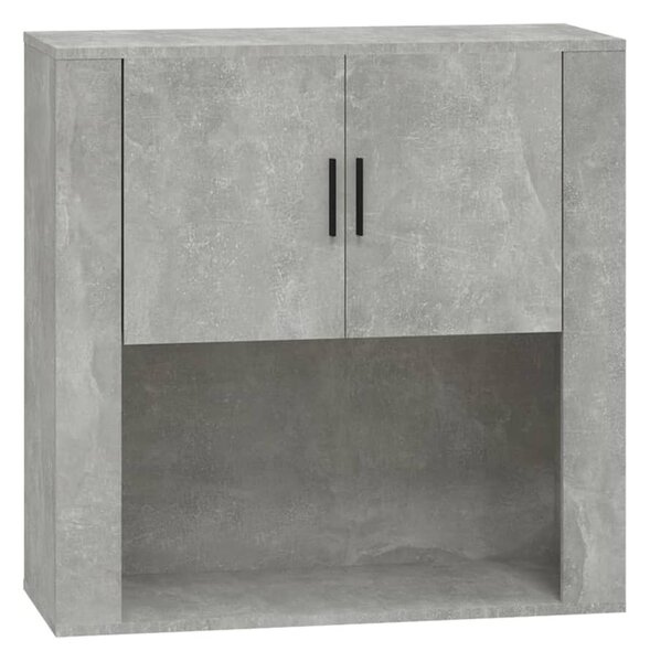 Betonszürke szerelt fa faliszekrény 80 x 313 x 80 cm