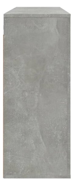 Betonszürke szerelt fa faliszekrény 80 x 313 x 80 cm