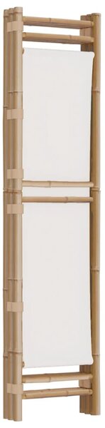 3 paneles összecsukható bambusz és vászon térelválasztó 120 cm