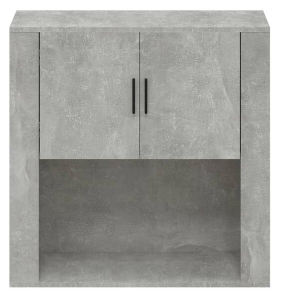Betonszürke szerelt fa faliszekrény 80 x 313 x 80 cm