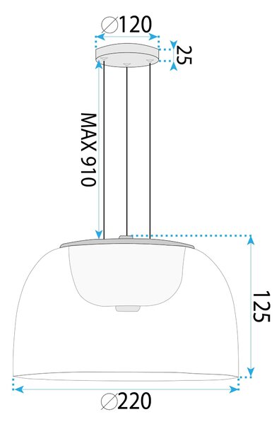 LED függőlámpa APP1690-1PC B Gold