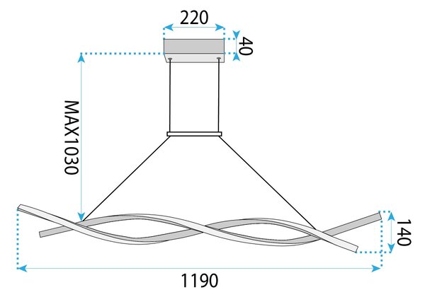 LED Lámpa LHJ020-CP BLACK