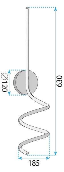FALI LÁMPA LED LHJ061-W BLACK