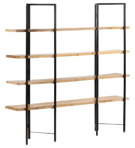 VidaXL Mangófa Könyvespolc - 4 Szintes - 160x35x160 cm