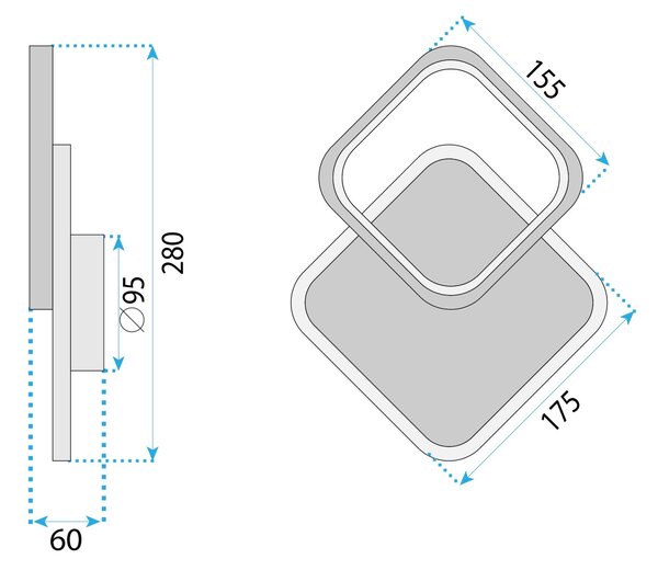 FALI LÁMPA LED LHJ080-W WHITE