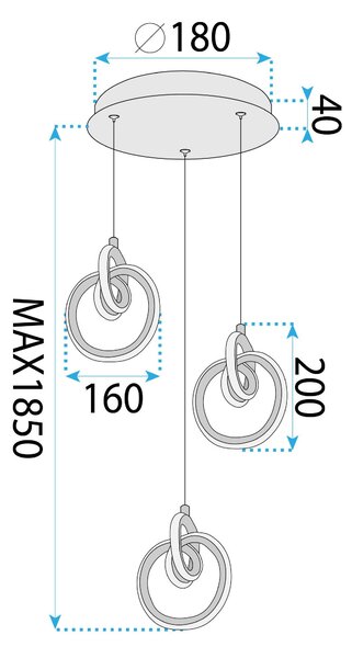 LED Lámpa LHJ093-3CP GOLD