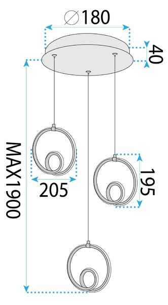 LED Lámpa LHJ095-3CP GOLD
