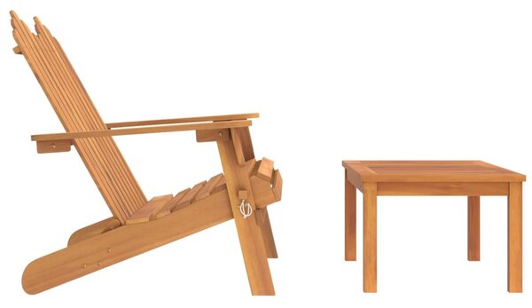 2 részes tömör akácfa kerti Adirondack ülőgarnitúra