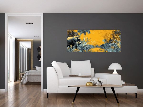 Kép - Elefánt a természetben (120x50 cm)
