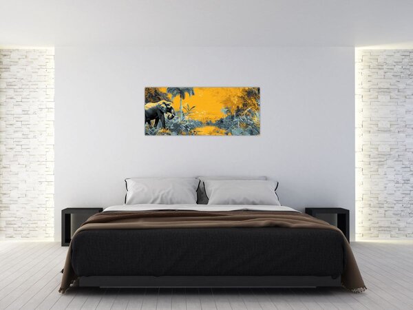 Kép - Elefánt a természetben (120x50 cm)